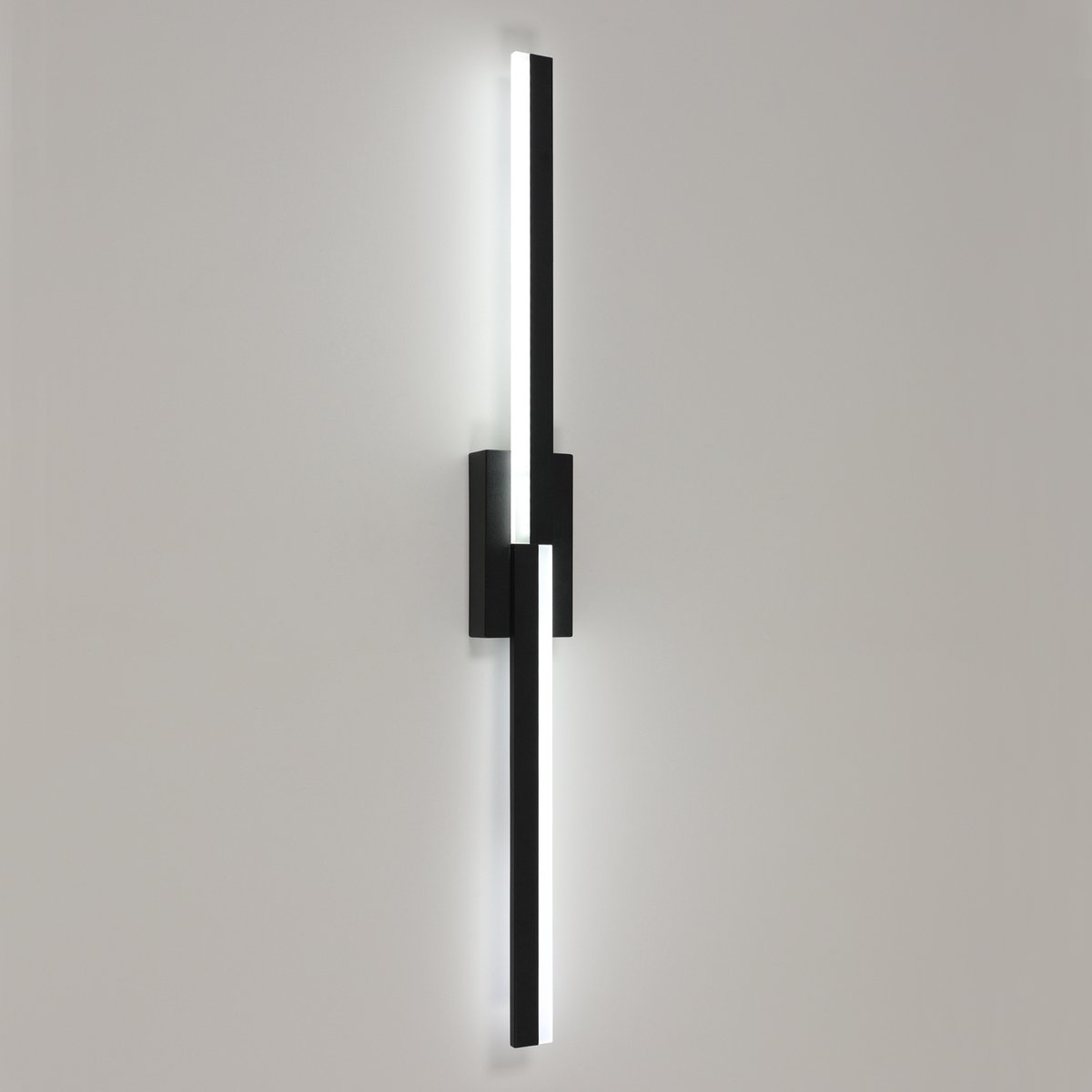 Riserva LED Wandlamp modern minimalistisch langwerpig zwart 12W koud wit 6500K Ra80, voor studeerkamer, slaapkamer, keuken, woonkamer, eetkamer