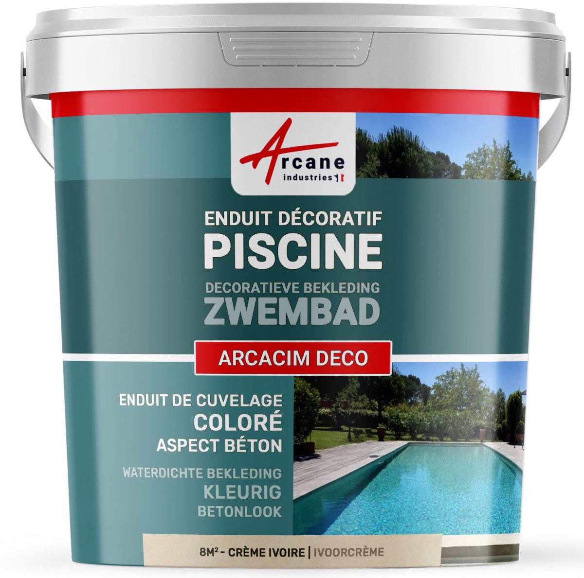 Decoratieve afwerkingscoating voor zwembad: ARCACIM DECO