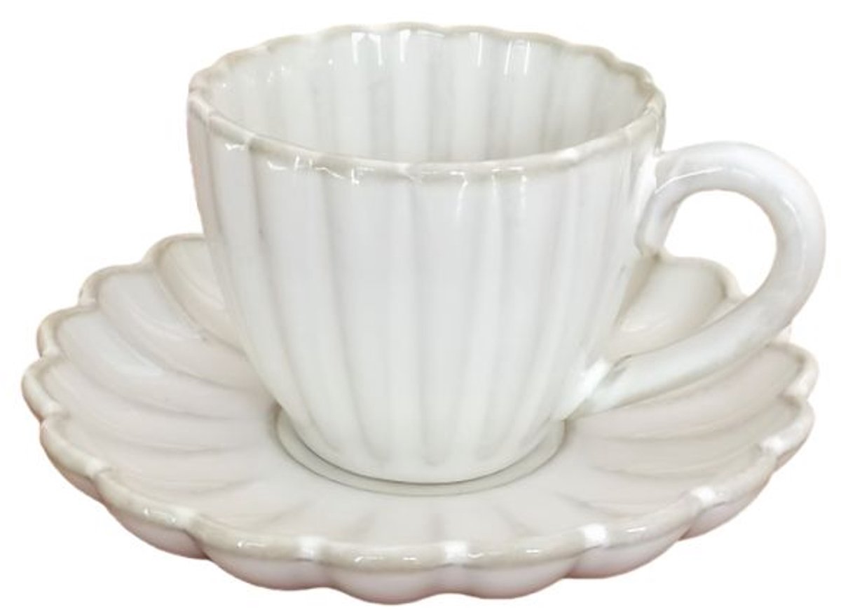 Bricard Paris Espressoset - 12-delig - Beige - 125ml - Porselein - Kleine Koffiekopjes