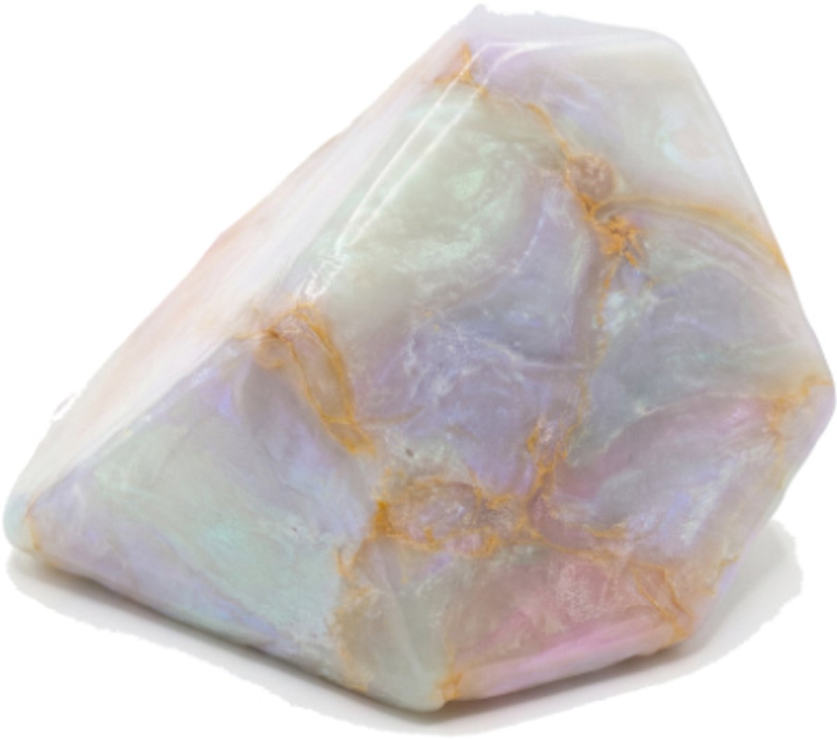 SoapRocks - White Opal - Handzeep - Peach Geranium Moss scent - 170 gr