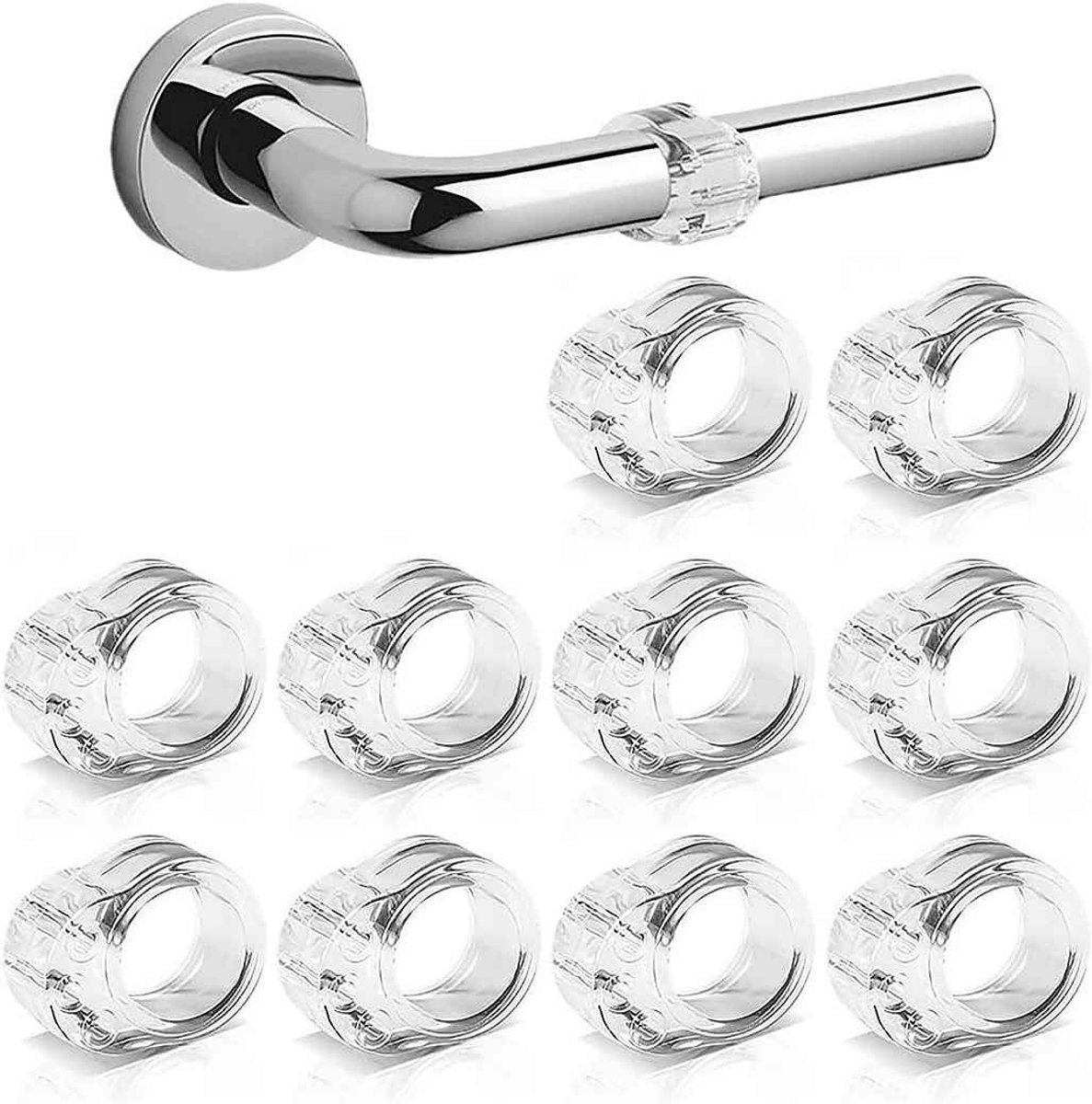LISM-Deurstopper voor wandmontage, deurklinkdempers, dubbele deurklinkdempers, deurstoppers
