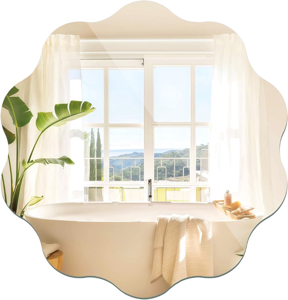 DYVNS® Plakspiegel - Passpiegel - Deurspiegel - Zelfklevende Spiegel - Muurspiegel - 30 cm