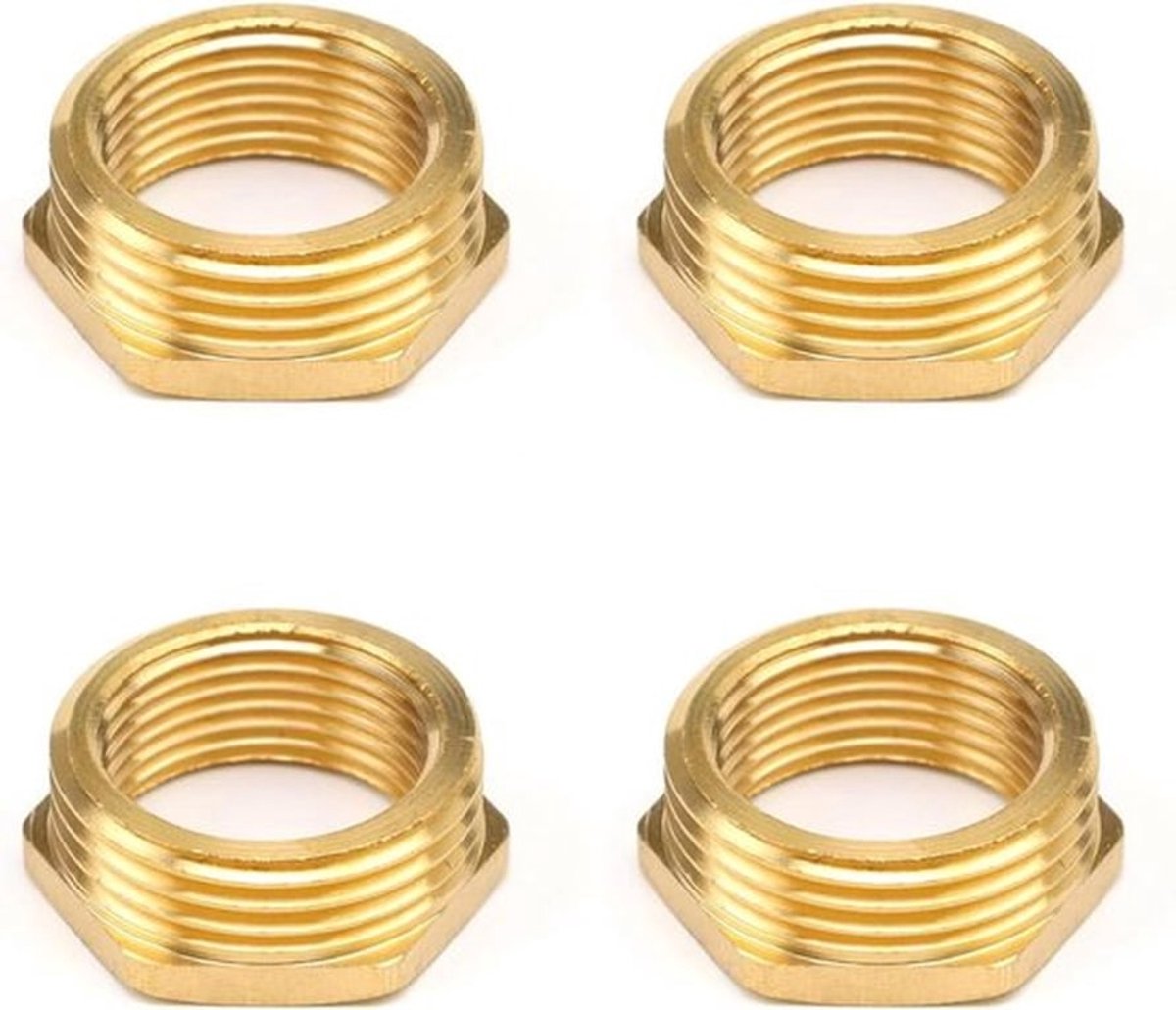 Messing verloopstuk 1 inch naar 3/4 inch - messing reductie fitting voor buisaansluiting