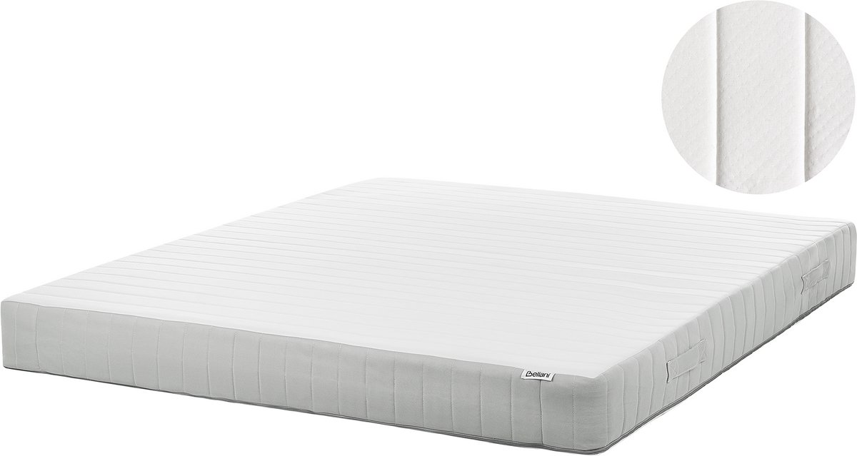 Beliani ROOMY II - Pocketveringmatras - Wit - 180 x 200 cm - Pocketveren