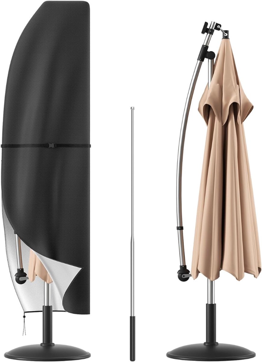 Lìon® Parasolhoes - Beschermhoes voor Zweefparasol - Parasolhoes Waterdicht - Taupe - 265cm × 70cm × 50cm