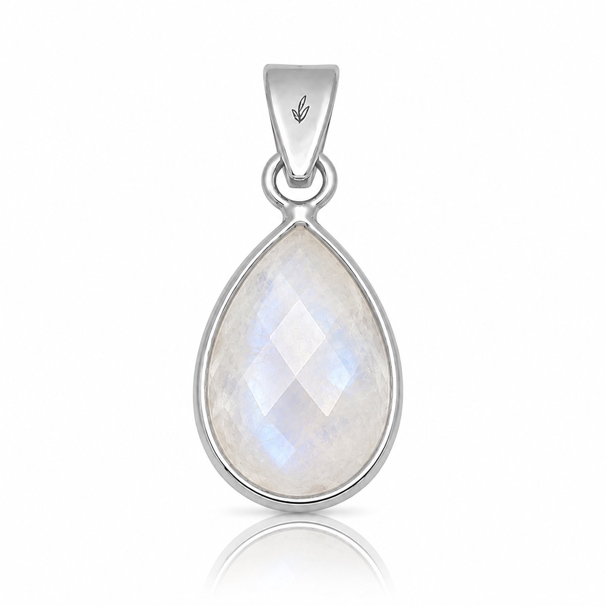 Natuursieraad - 925 sterling zilver sleutel maansteen ketting hanger - boho edelsteen sieraad - natuursteen