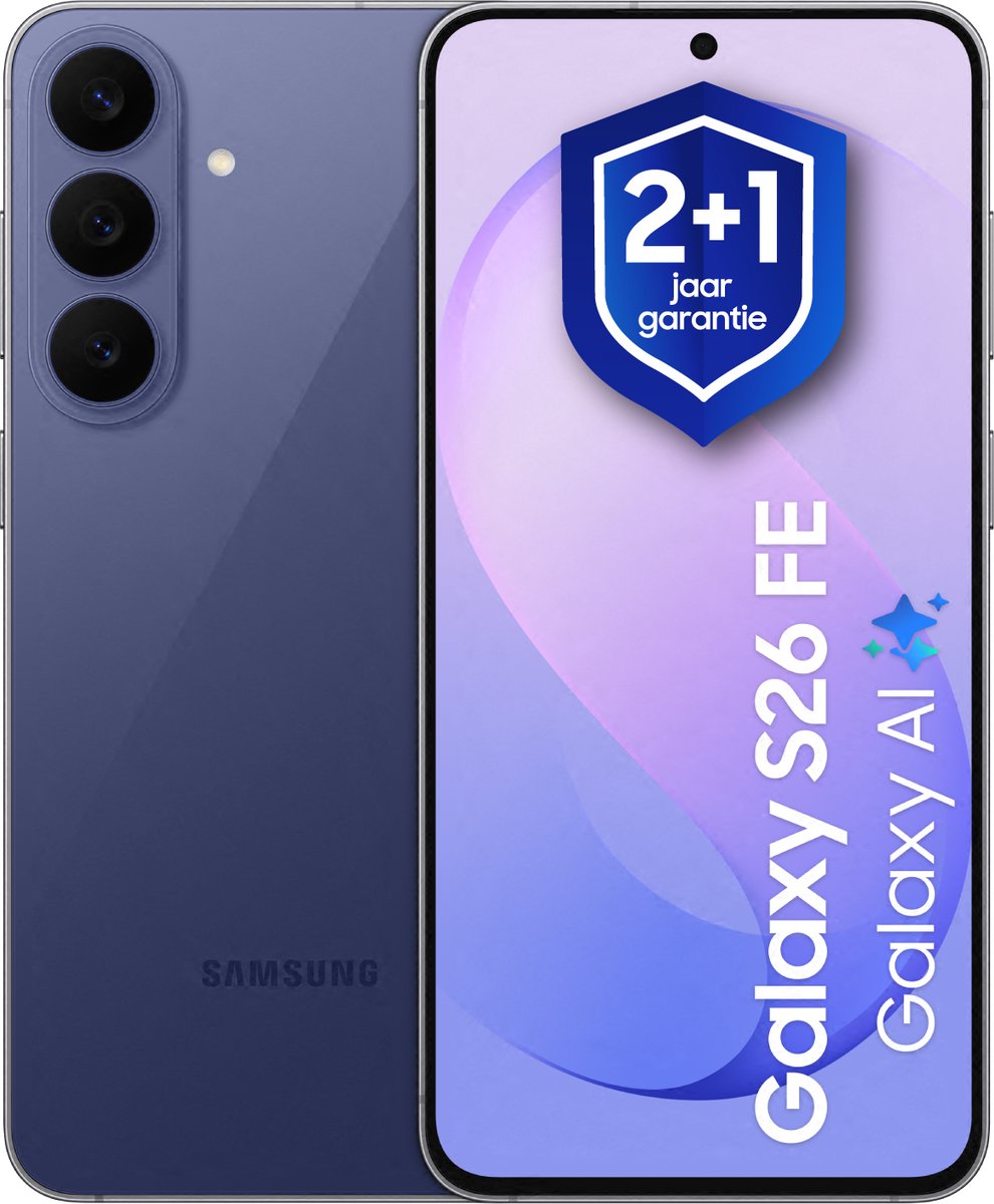 Samsung Galaxy S26 FE - Smartphone - 128GB - Blueberry + 1 jaar extra garantie