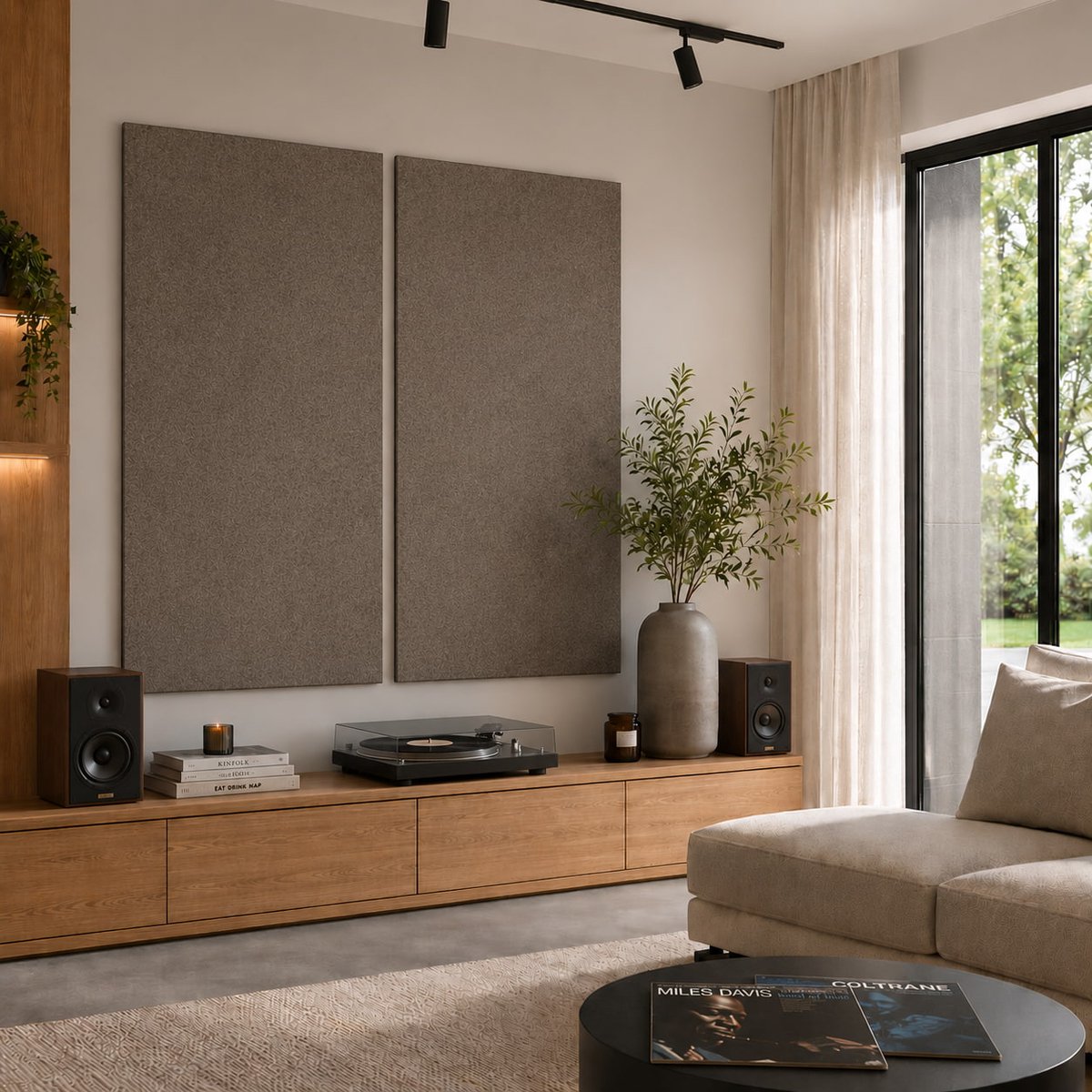 Vilt Wandpaneel - Bruingrijs - 60x140cm - Kamer26