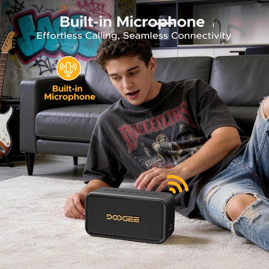 DOOGEE Field Rush - Draagbare Bluetooth Speaker - 130W Vermogen - 28 Uur Speeltijd - Waterdicht IP67 - BT 5.3 - Zwart — afbeelding 5