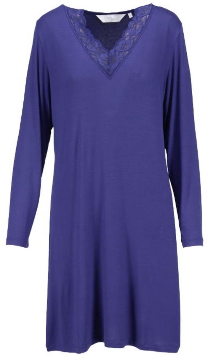 Ringella Katoenen dames nachthemd royalblauw Ringella - Blauw - Maat - 42