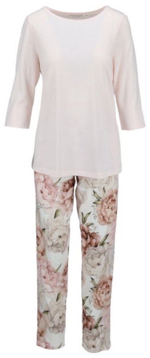 Ringella Katoenen dames pyjama poeder Ringella - Roze - Maat - 50