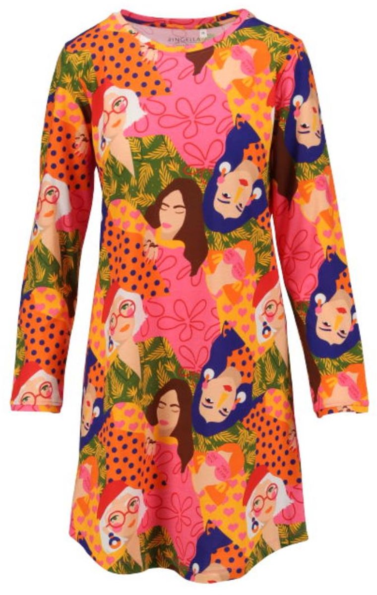 Ringella Katoenen dames nachthemd veelkleurig Ringella - Meerdere kleuren - Maat - 36