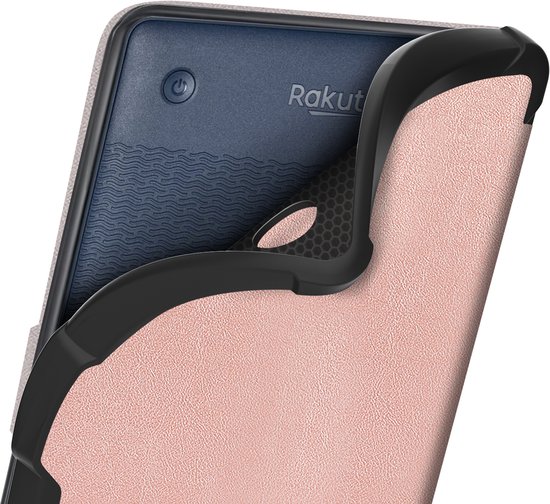 IYUPP Ereader Hoes geschikt voor Kobo Clara BW / Kobo Clara Colour - Folio - Met Auto-Wake functie - Roze Goud — afbeelding 4
