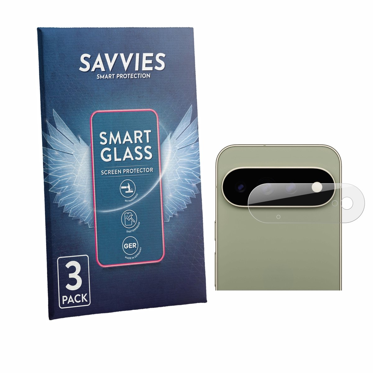 3 Stuks Savvies Screenprotector - geschikt voor Google Pixel 11 Pro XL (ALLEEN Camera Lens) - beschermfolie glas transparant