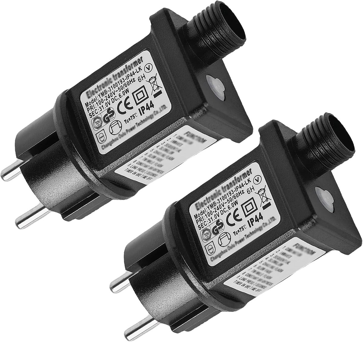 Ledsnoer Transformator - Zwart - 31V - Waterdicht met 8 Modi en Timerfunctie - Voor Kerstverlichting