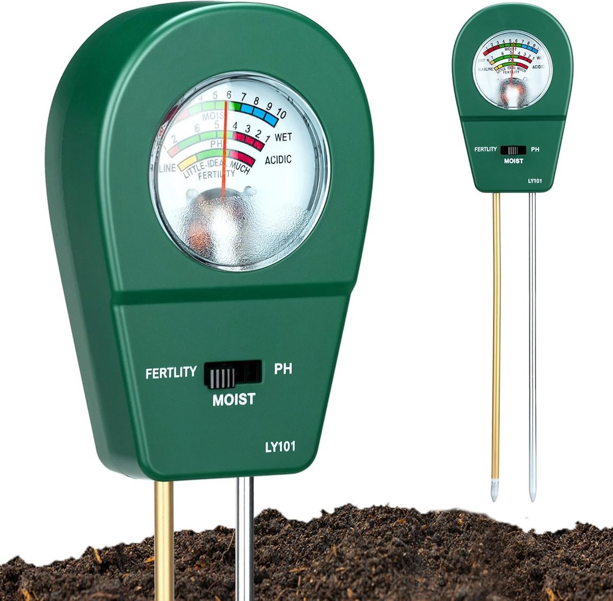 Bodemtester - Groen - 3-in-1 - Digitale Bodemanalyse voor Planten en Tuin - Voor Tuinliefhebbers