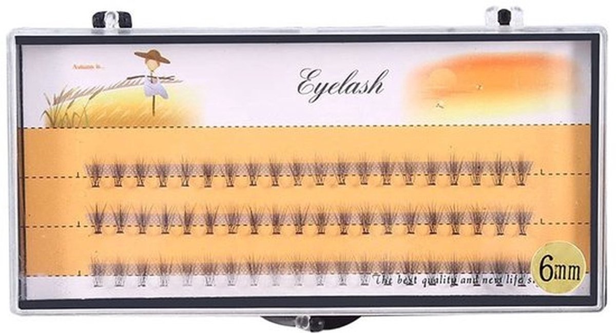 Valse Wimpers 60 Stuks - Individuele Wimpers - Volume 3D Fans - Natuurlijke Wimpers - Knoopvrij - 0.15 mm Duns/Pluizig Effect - Wimperextensions