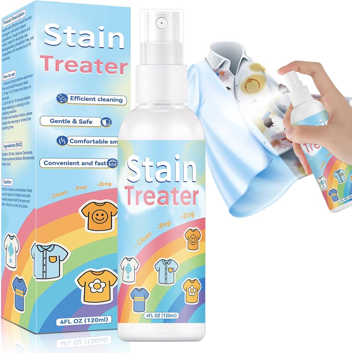 Solidchoice - Vlekverwijderingsspray voor Kleding, 2 Stuks