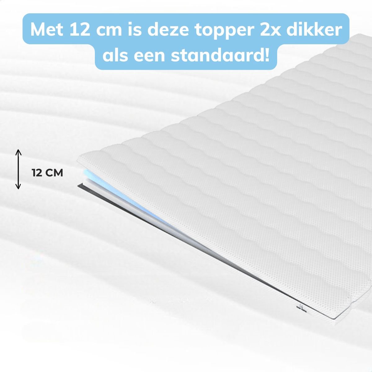 Maan Matras aanpasbare topper 180x200 12 cm thumbnail 4