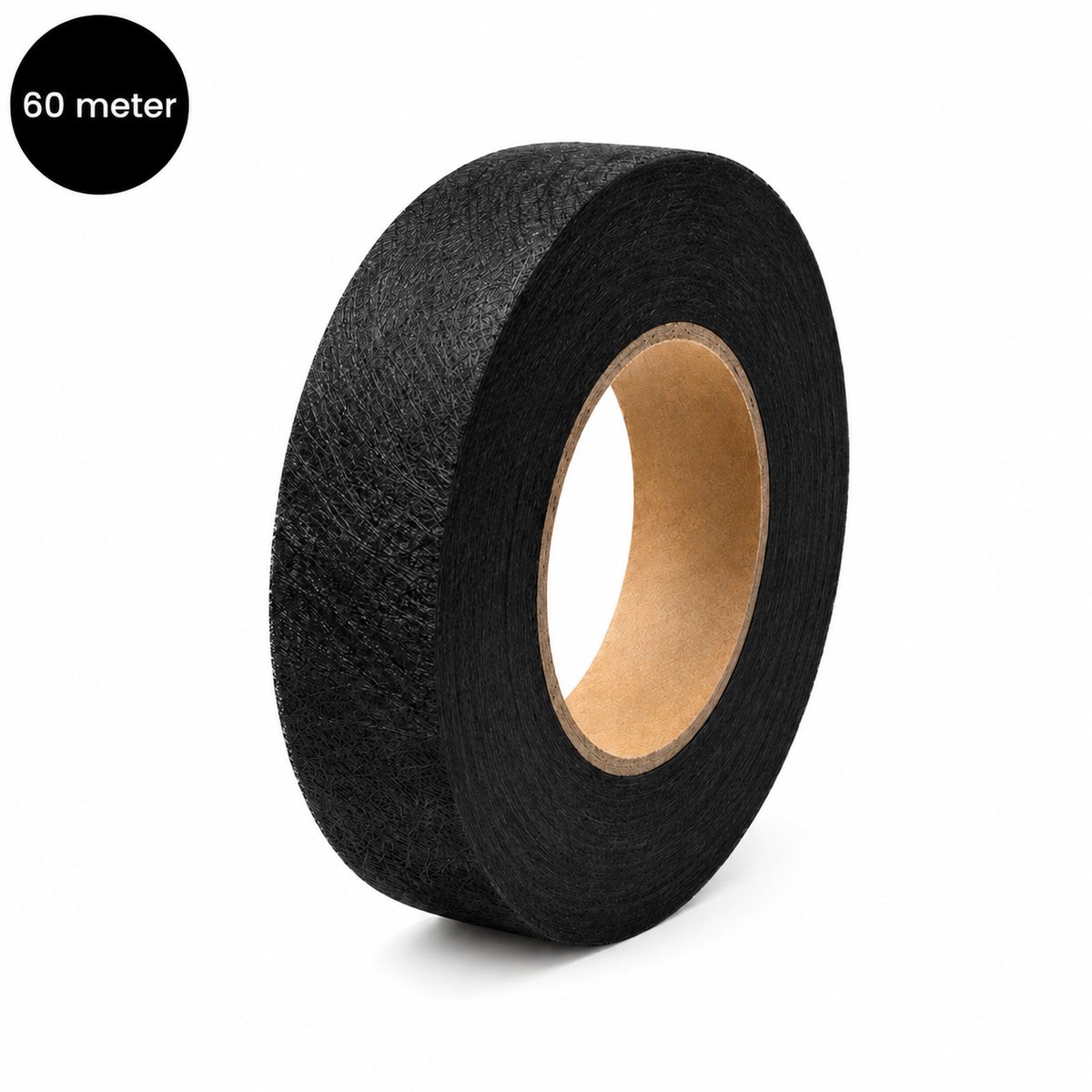 Purepeak Strijkband 60 meter - Vlieseline - 3 cm Breedte - Opstrijkbaar - Zoomband - Gordijnband - Kantenband - Zwart