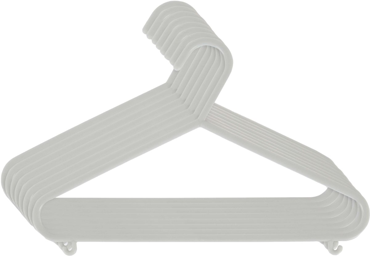 Bieco Kledinghangers Kunststof Grijs 8 Stuks