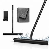 Ollera Douchewisser Uitschuifbaar – 2-in-1 Raamwisser & Vloertrekker – Siliconen Wisser – Inclusief Microvezeldoek & Ophanghaak – 97 cm