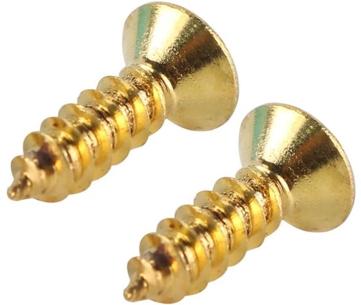 Houtschroeven 20 stuks - M3,5 x 12 mm - Messing - Kruiskop - Zelftappende - Voor houten meubels - Schroeven