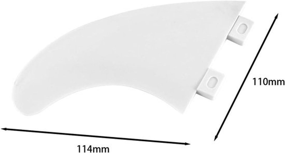 Surfplank Vinnen Set - Plastic - Surfplank Accessoires - 3 Stuks - Geschikt voor G5 Surfplanken - Wit.