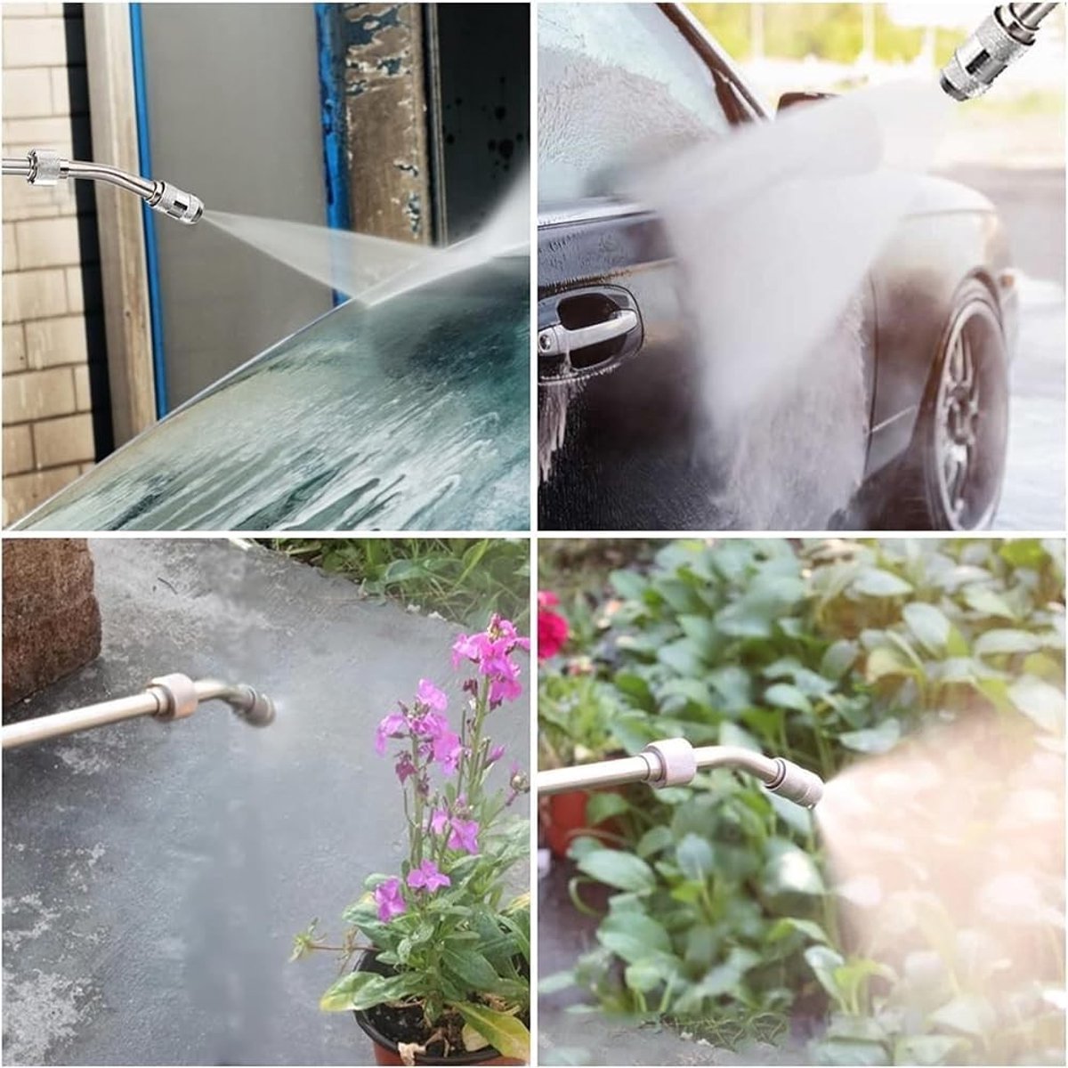 Hoge Druk Spuitmond voor Tuin, Auto Wassen en Ramen Reinigen - 55cm Verstuiver met Verstelbare Stralen