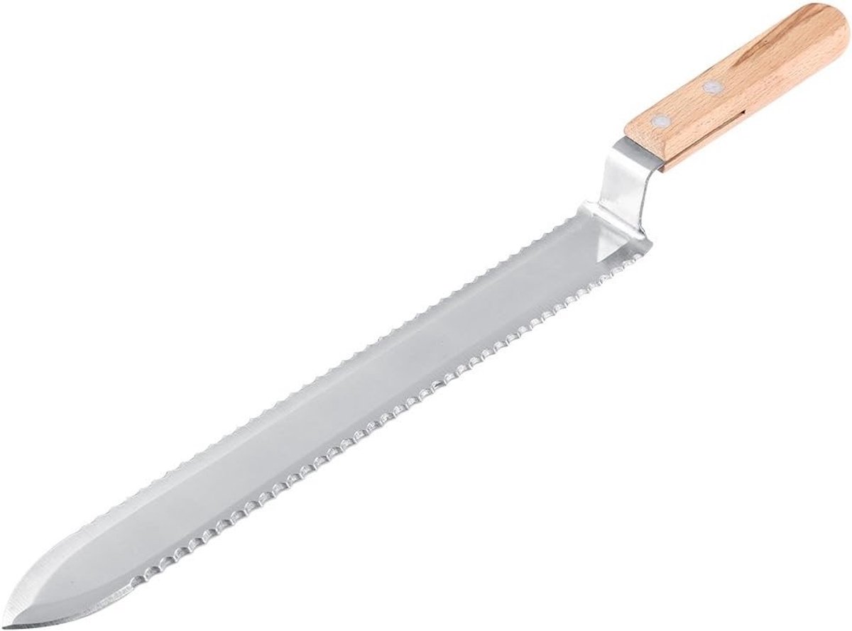 DIY Honingextractor met Ultra-Dunne Ongesealde Mes, Serrated Z-Vorm 280mm voor Bijenteelt en Honingverzameling