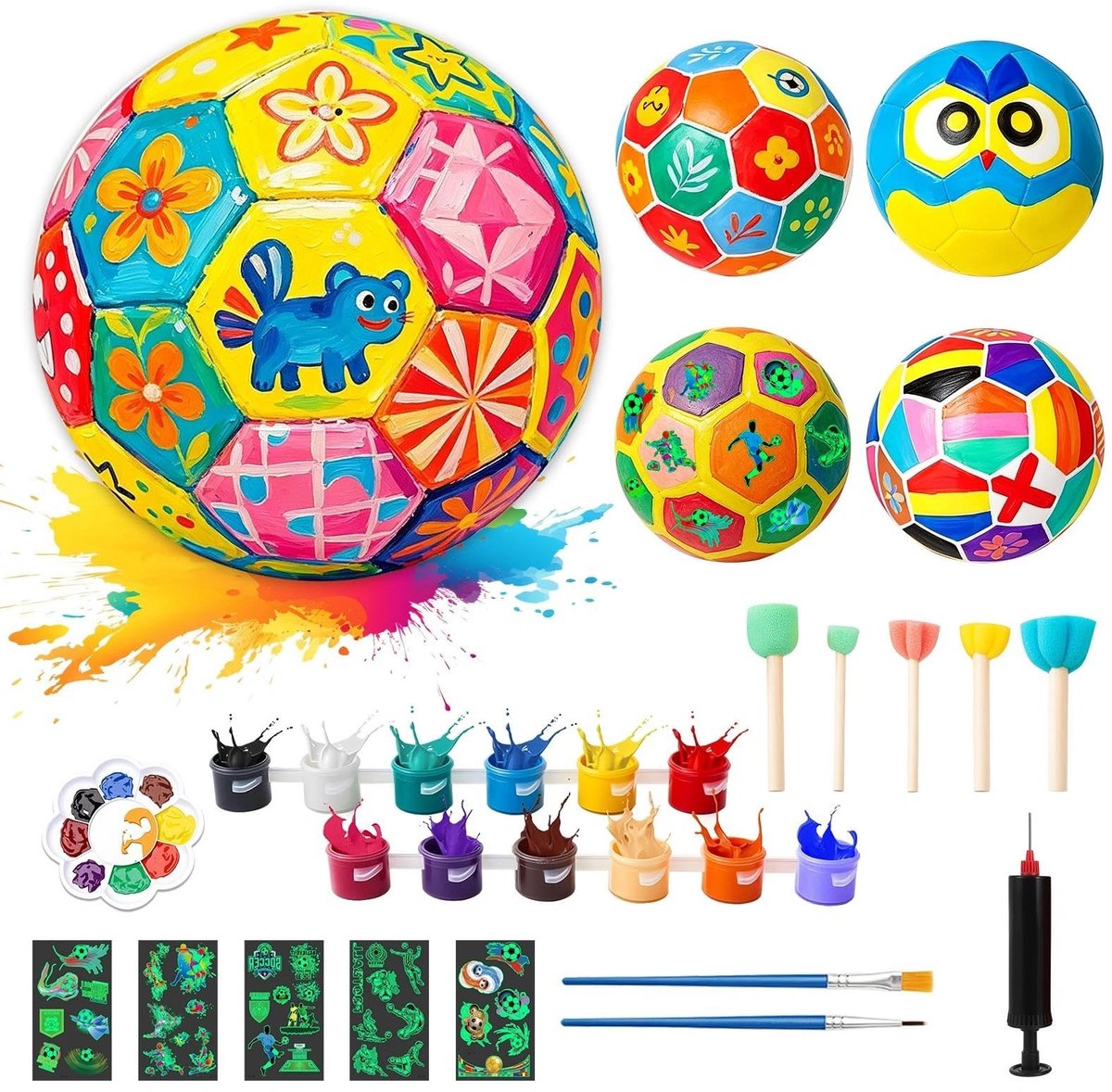 Solidchoice - Creatieve Schilderset met Voetbal voor Kinderen van 3-12 Jaar