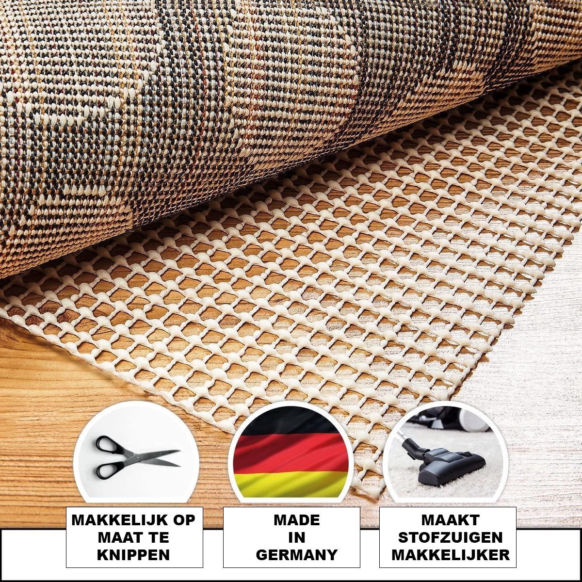 Hauskraft Antislipmat Voor Vloerkleed - 240x120 cm - Antislip tapijt - Ondertapijt - Onderkleed - Antisliponderkleden - Antislipmat onder Vloerkleed