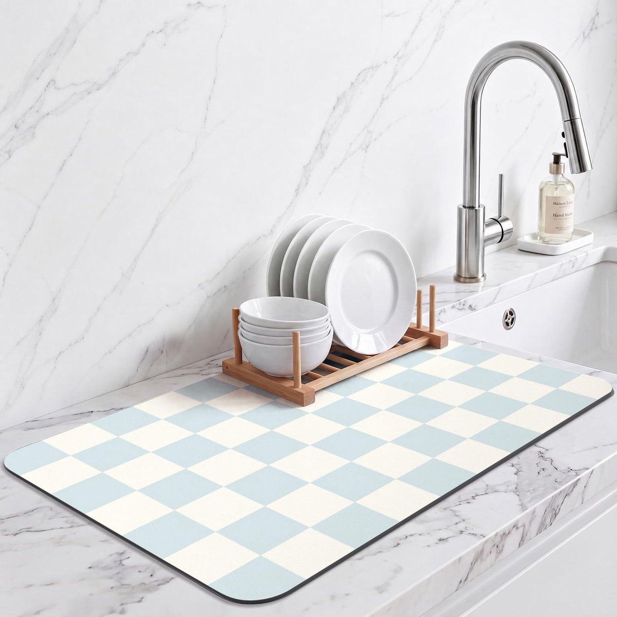 Solidchoice - Controleerbare Afvoer Mat voor Keuken, Lichtblauw 40x60 cm