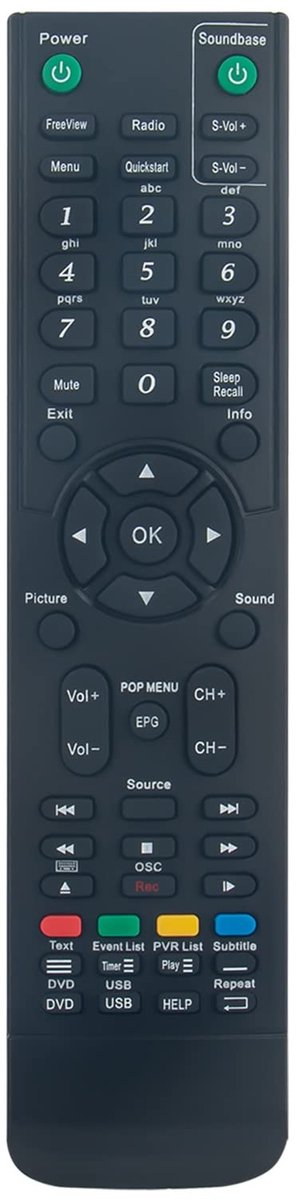 Solidchoice - Vervang Afstandsbediening voor Cello Neon Televisies