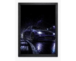 Nissan Skyline GT-R R34 Poster | JDM Klassieker | Inclusief Zwarte A4 Lijst