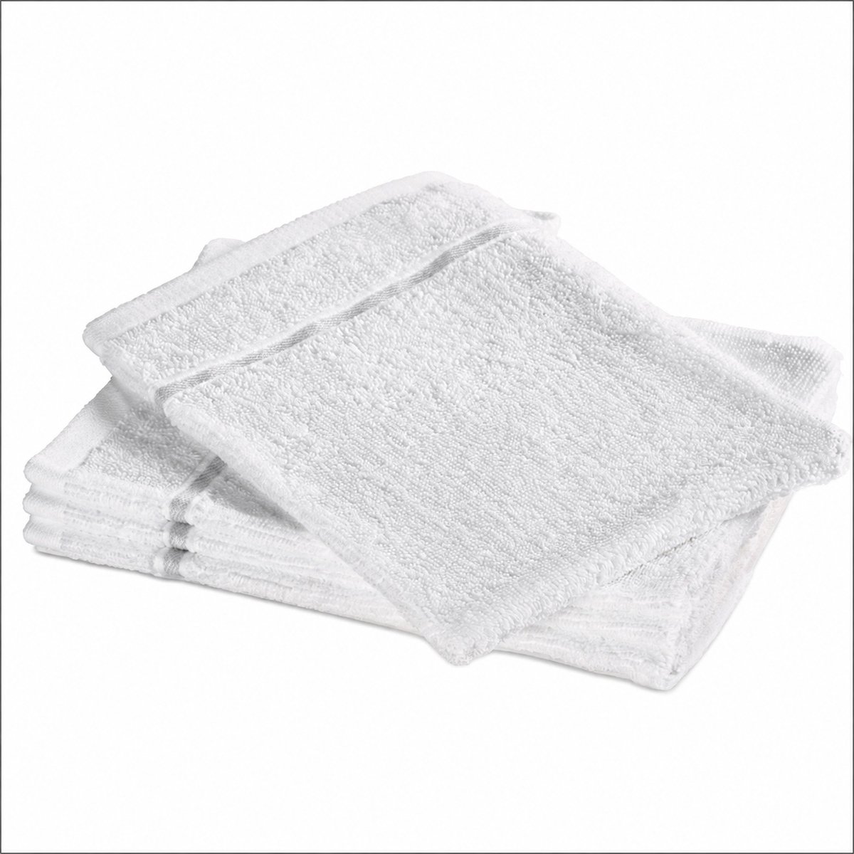Moodit Washandjes Empress - Wit - set 4 st. - 23 x 16 cm - 100% Katoen