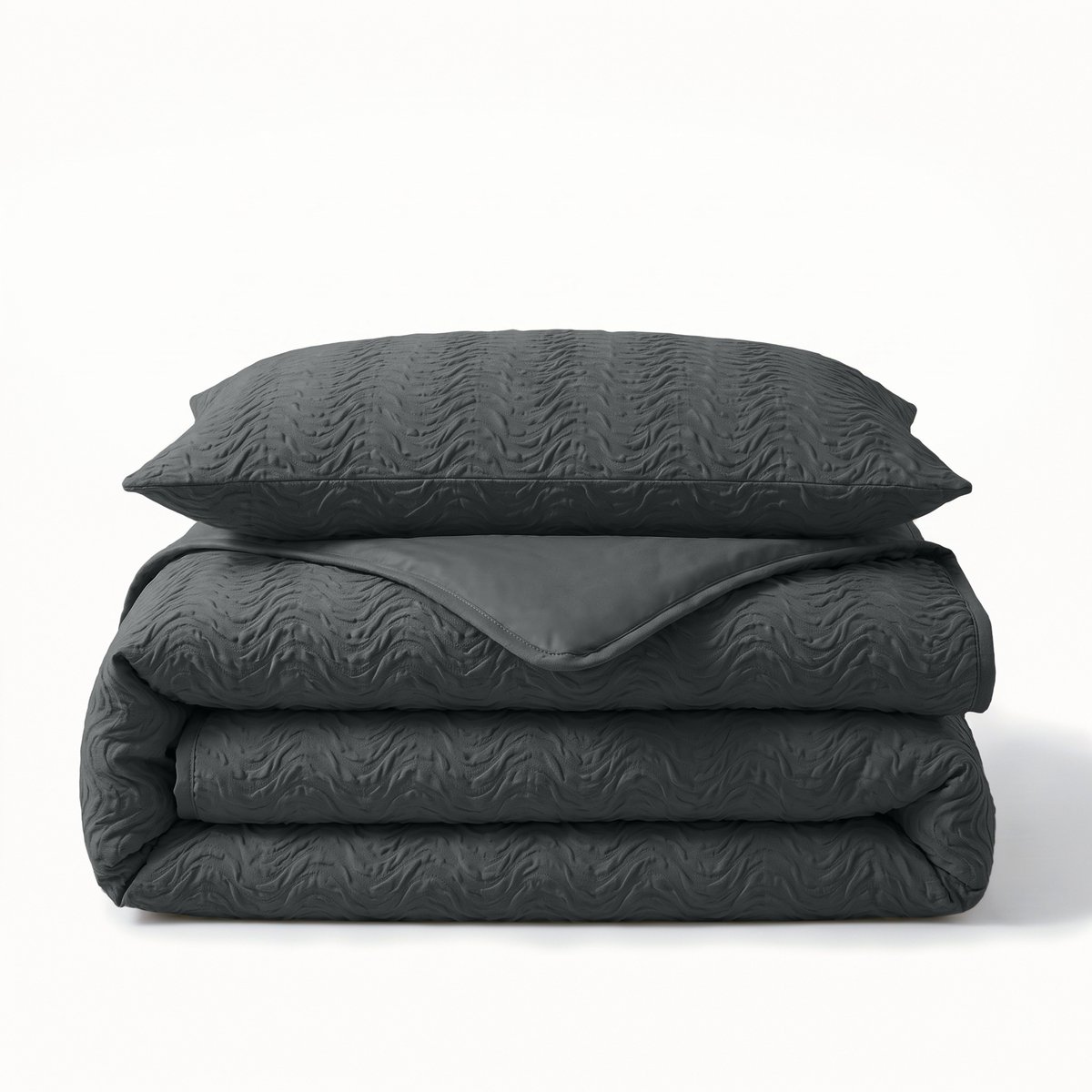 Sleeptime Curve 3D Dekbedovertrek – 140x200/220 cm – Anthracite