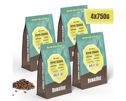 Bunafide - Hyper Charge - Medium Roast - 100% Arabica - Koffiebonen - 4 x 750 gram