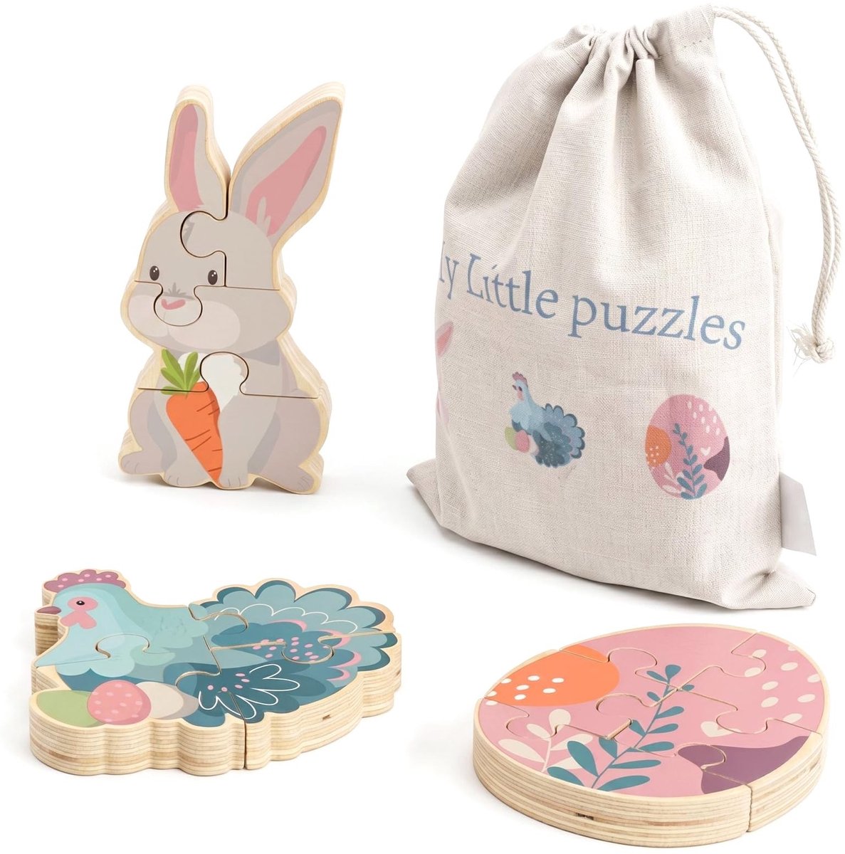 Solidchoice - Houten Puzzel Set voor Kinderen van 1 Jaar