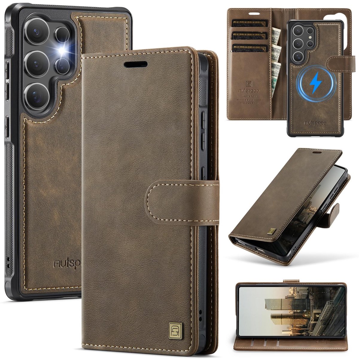 Solidchoice - 2-in-1 Detachable Magnetic Flip Case voor Galaxy S26 Ultra