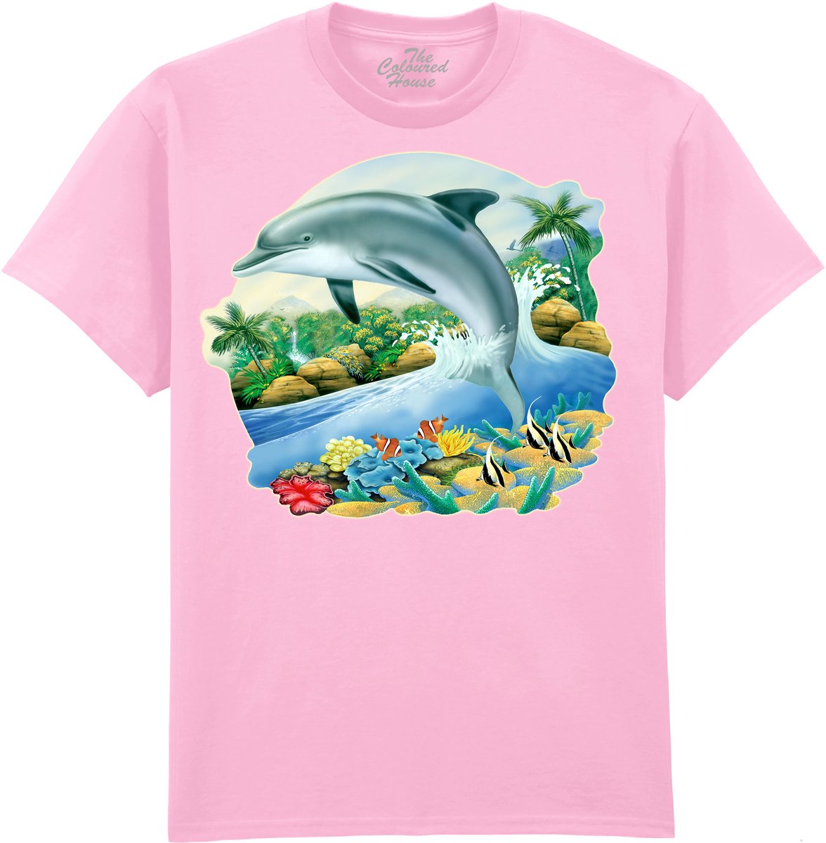 Dolfijn Dolphin Leap The Coloured House T-shirt S