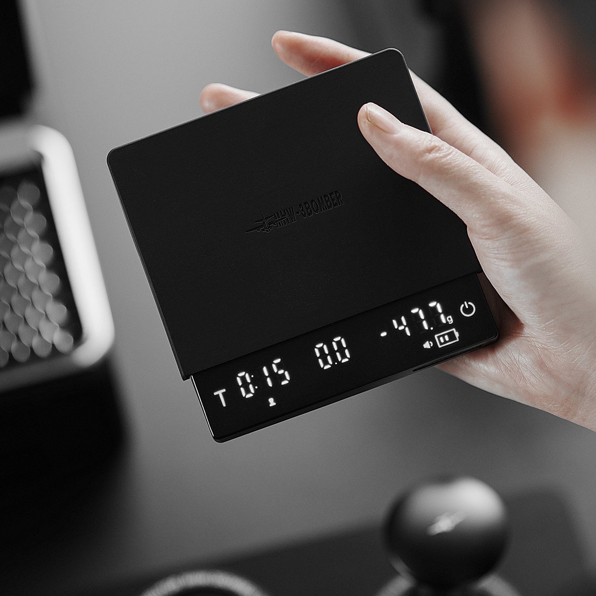 MHW-3BOMBER Cube Coffee Scale 3.0 Mini Pro - Digitale Koffieweegschaal - 0,1 g Precisie - Espresso & Pour Over - Flow Rate - Automatische Timer - USB-C