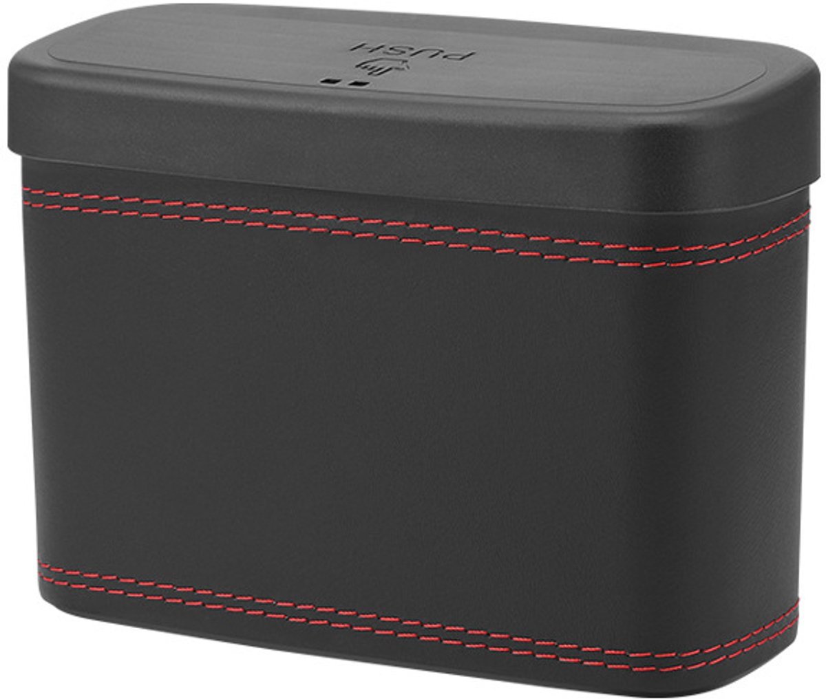 Mini Vuilnisbak - Autoprullenbak - Prullenbak met deksel - Multifunctionele opbergdoos - Opbergbox - Voor achterbank en deur - Autostoelrugleuning - Deurgemonteerd - Zwart,15.8*11.8cm