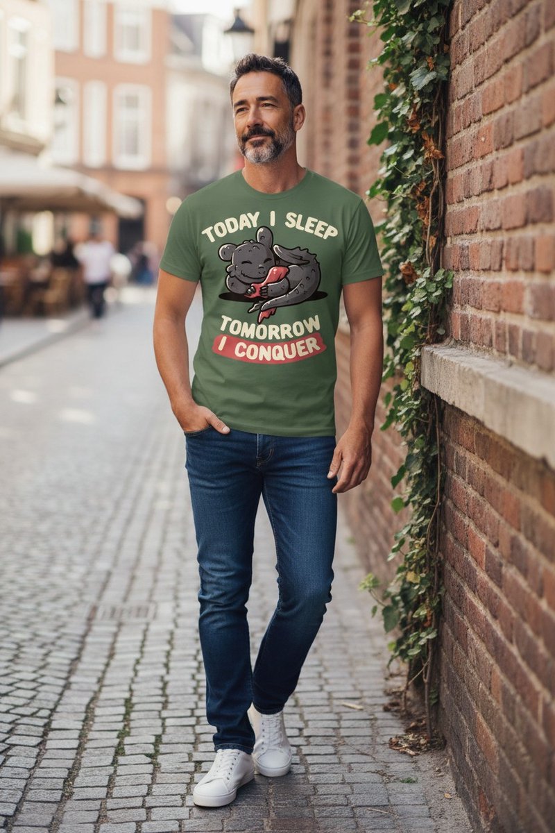 Draak Today I Sleep, Tomorrow I ConquerThe Coloured House T-shirt 3XL