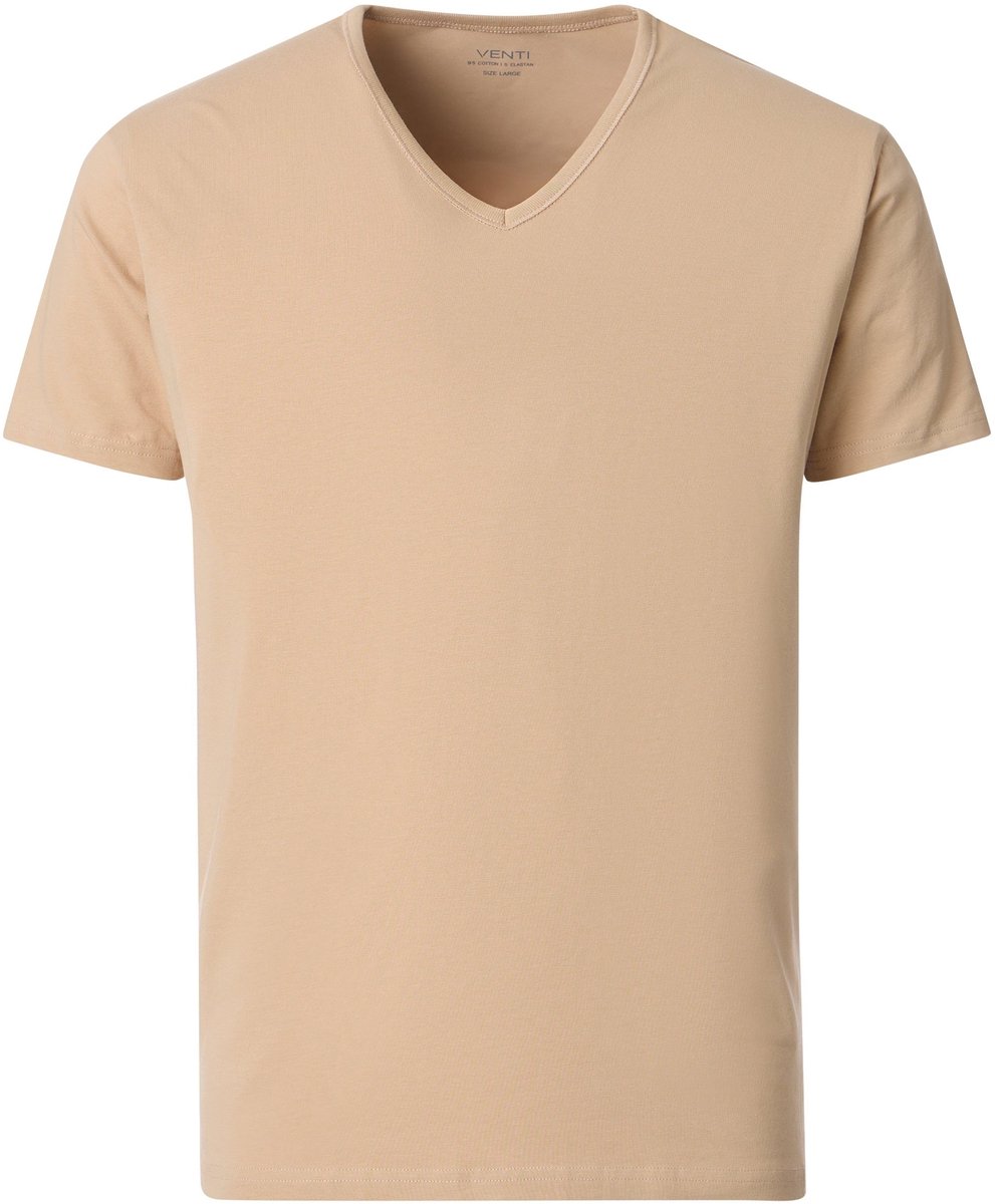 VENTI modern heren T-shirt (2-pack) - beige