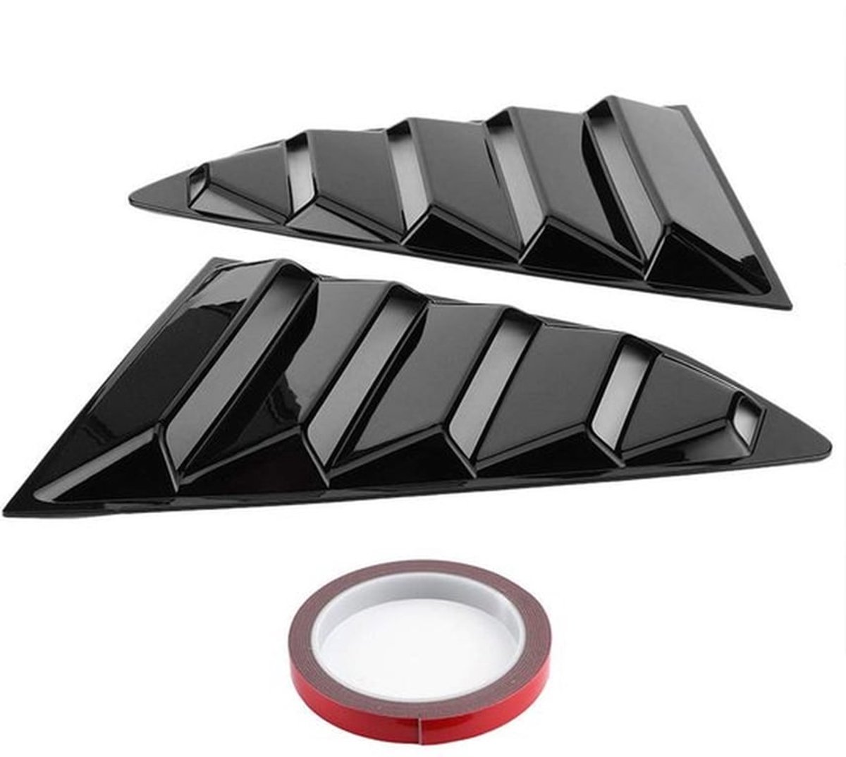 Kwartvenster-louvre - Auto-accessoires - Glanzend zwart - Raamslats - Decoratie voor Chevy Camaro - Geschikt voor 2016-2020