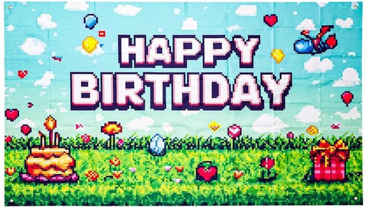 Happy Birthday Achtergrond - Grote Verjaardagsdecoraties in Zandbak Thema