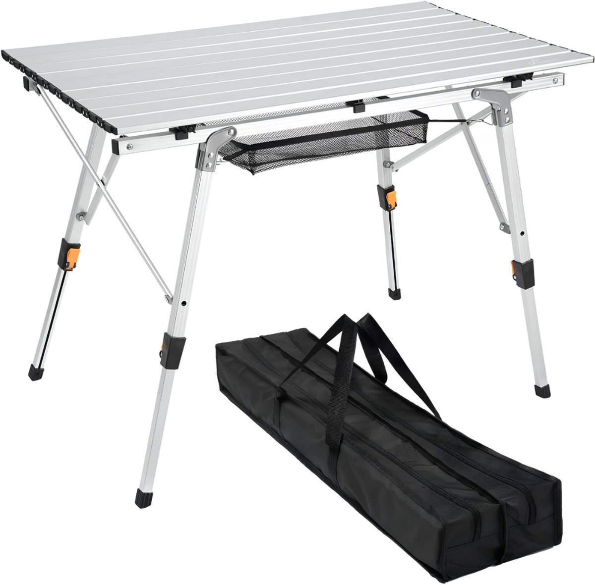 TYR® Campingtafel - Campingtafel Lichtgewicht - Campingtafel Inklapbaar - Zilver - 52cm x 90cm x 70cm