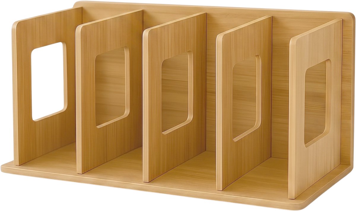 Purepeak LP Opbergsysteem - LP Opbergrek - Vinyl Houder - Platen Standaard - 40 x 30 x 28 cm - Boekensteun - Boekenhouder