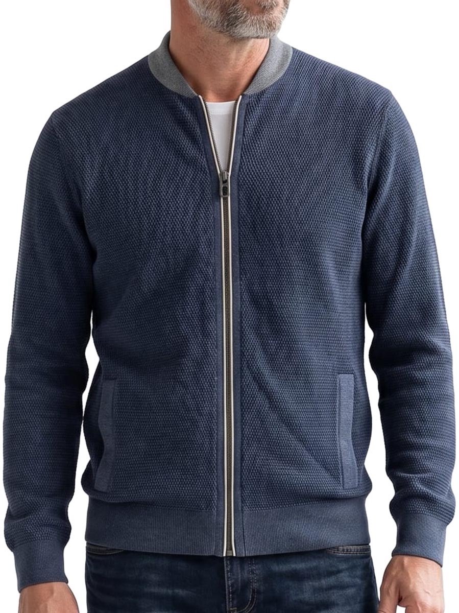 CASA MODA comfort fit vest - donkerblauw